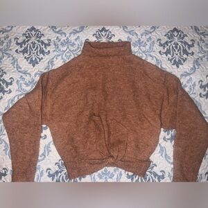 Wilfred camel cropped turtle neck